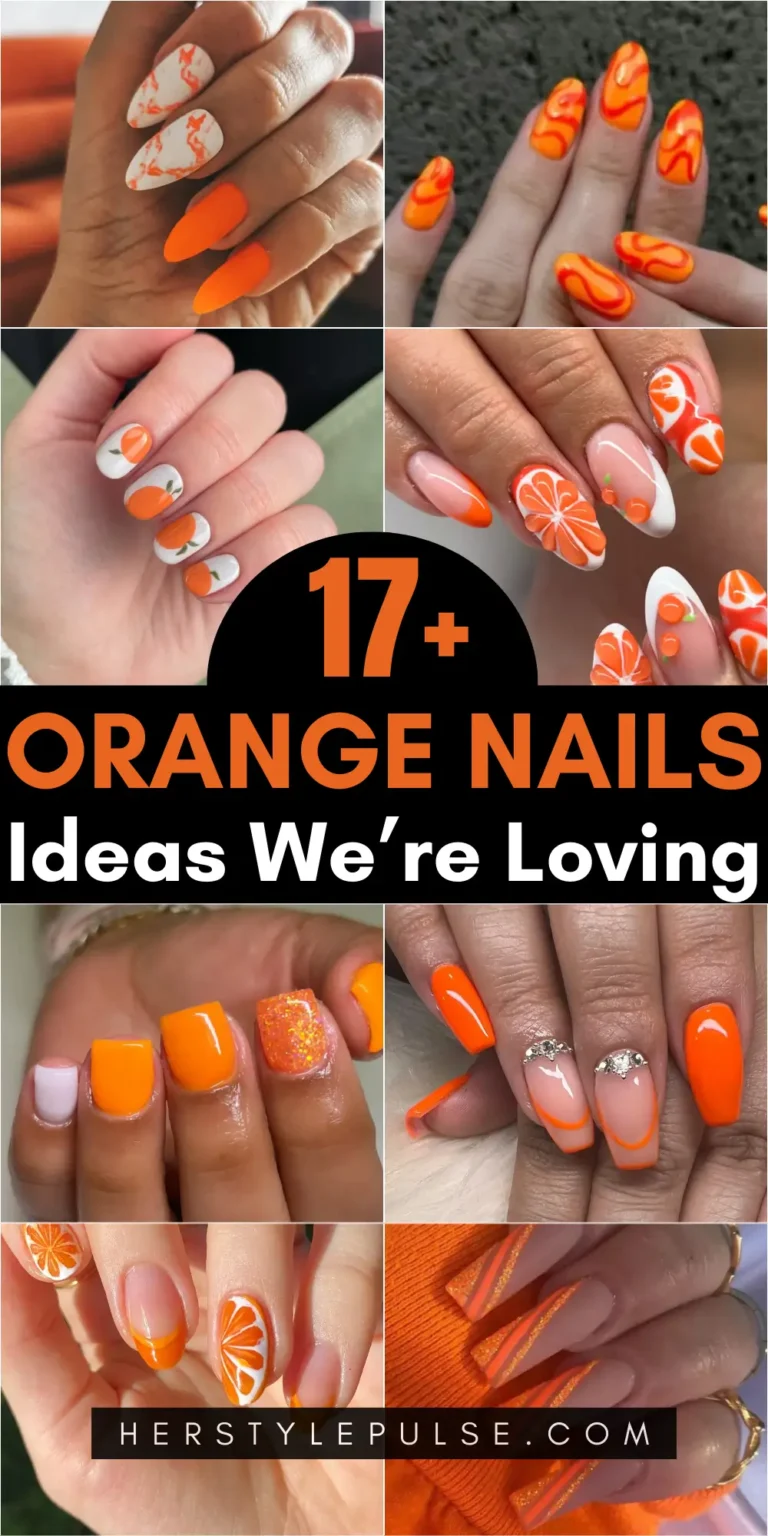 Orange Nails Designs