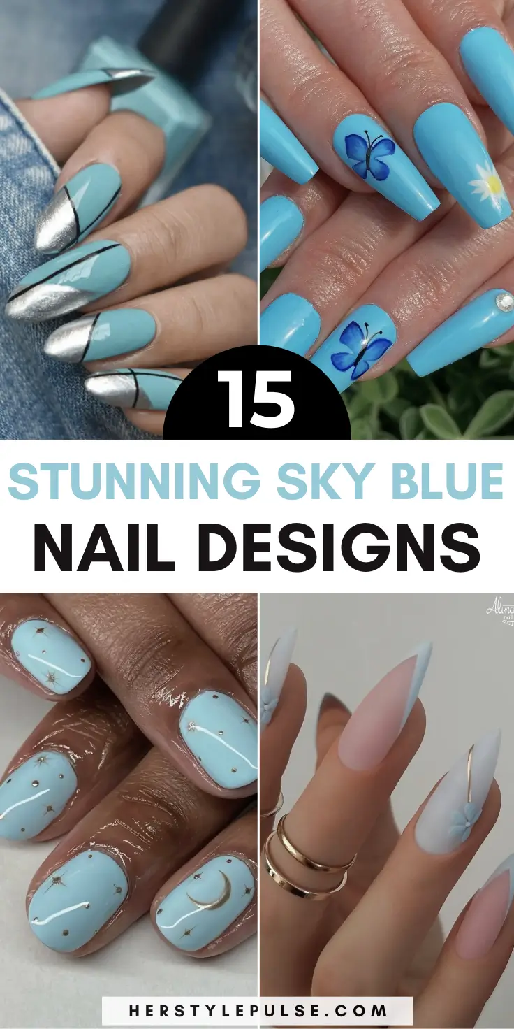 Sky Blue Nail Designs