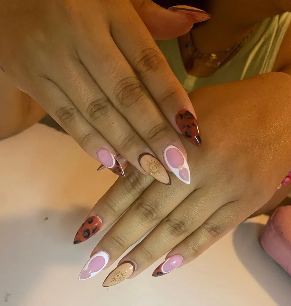 brown nails design 15