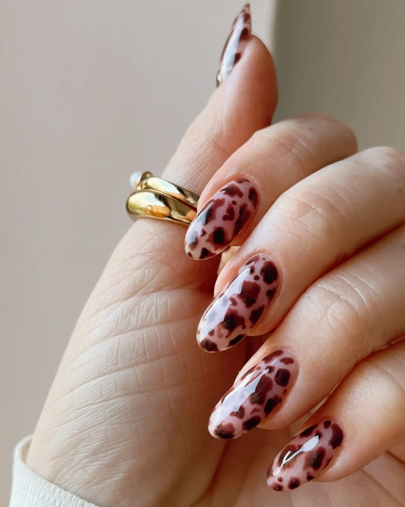 brown nails design 3