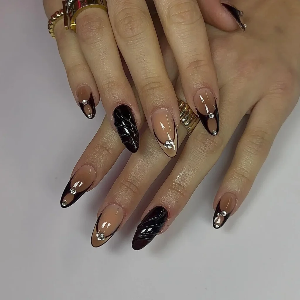 brown nails design 5