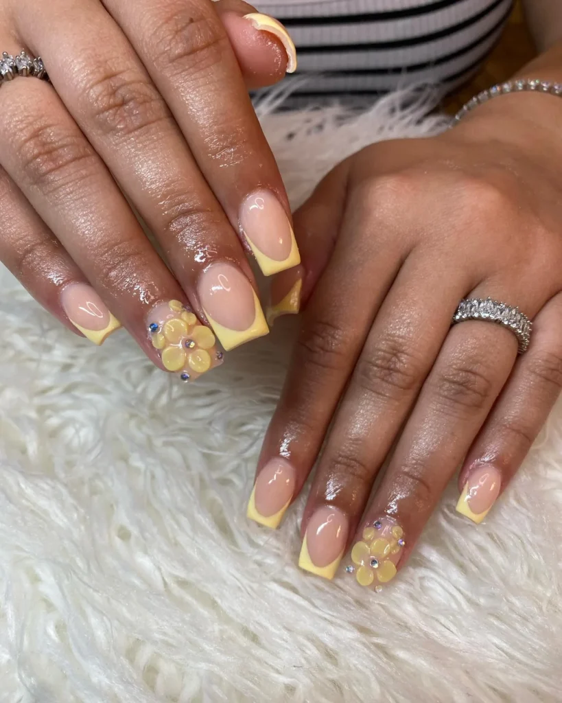 cute yellow nails 9