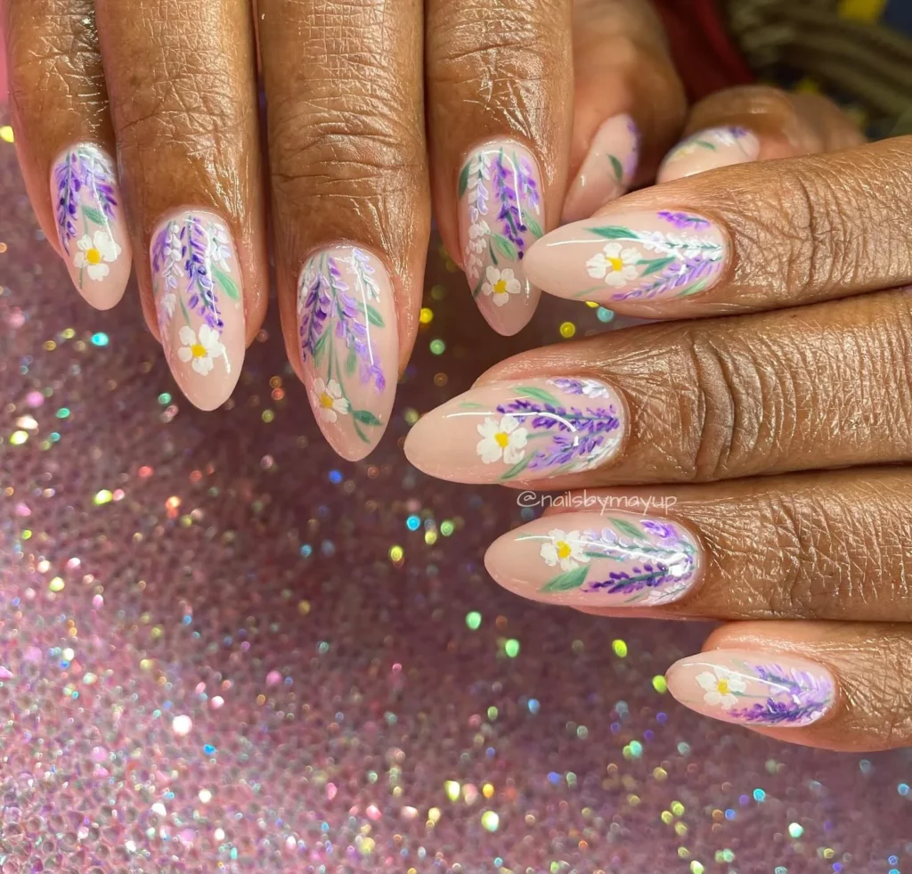 lavender nails ideas 12