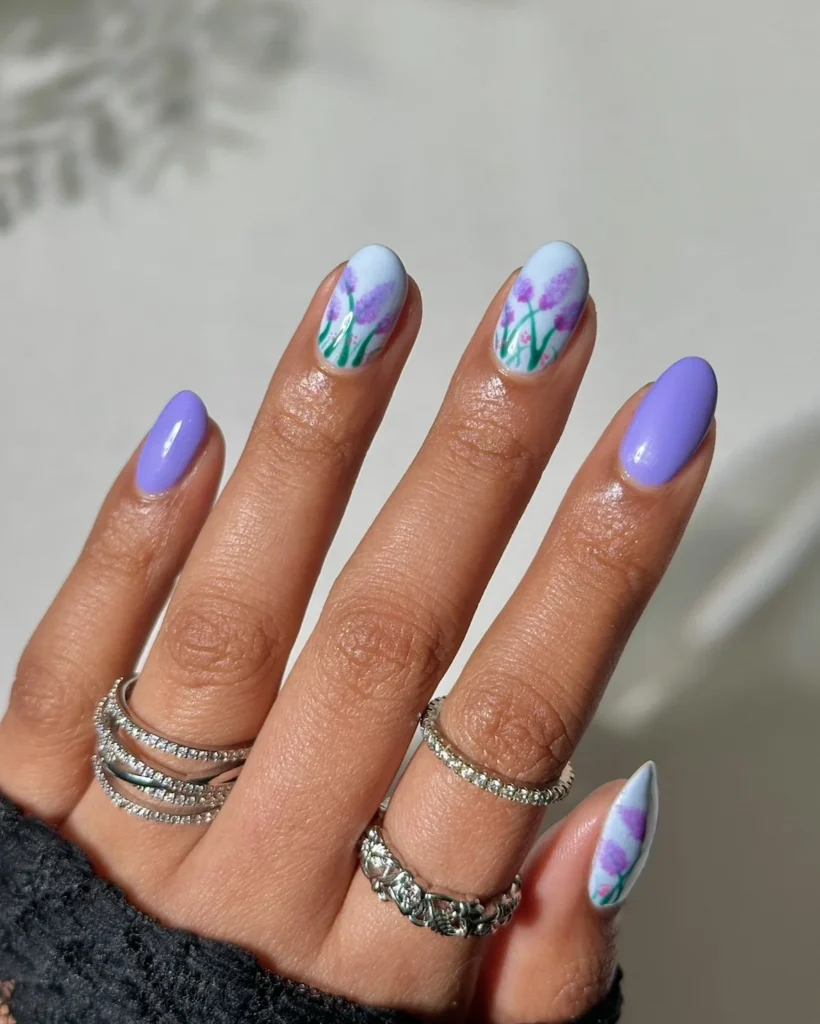 lavender nails ideas 5