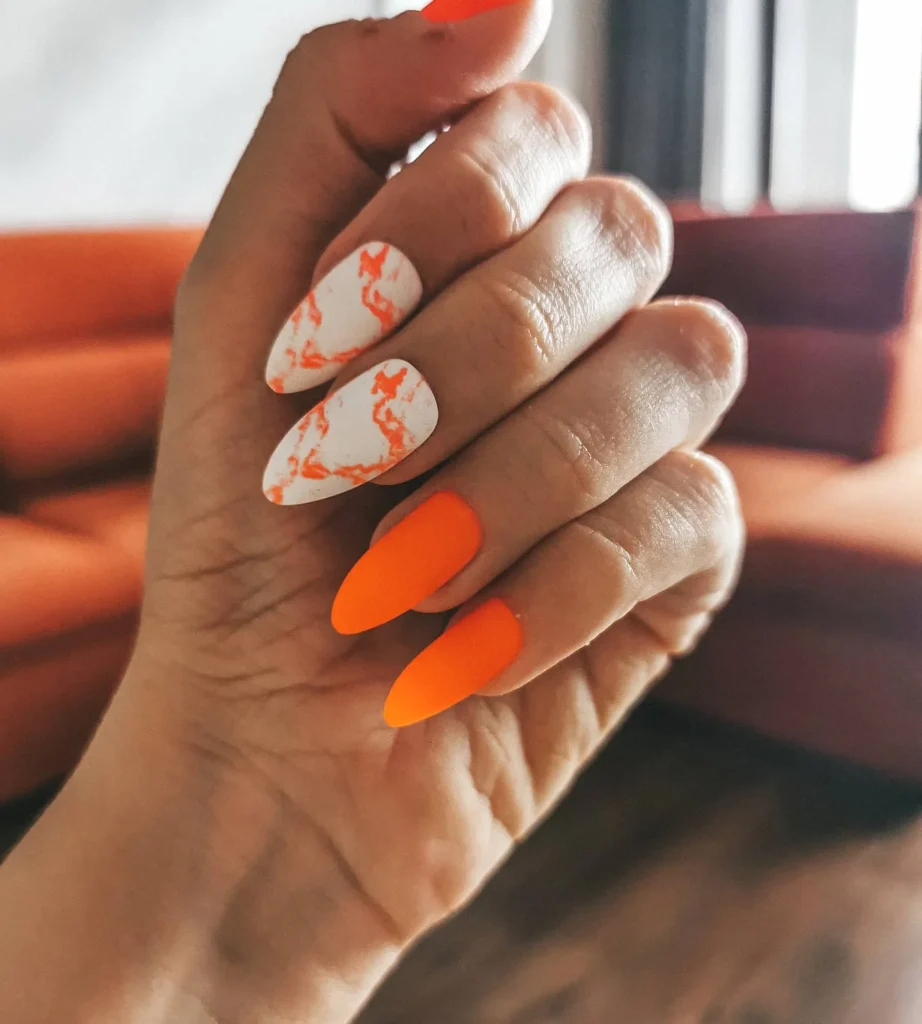 orange nails ideas 1