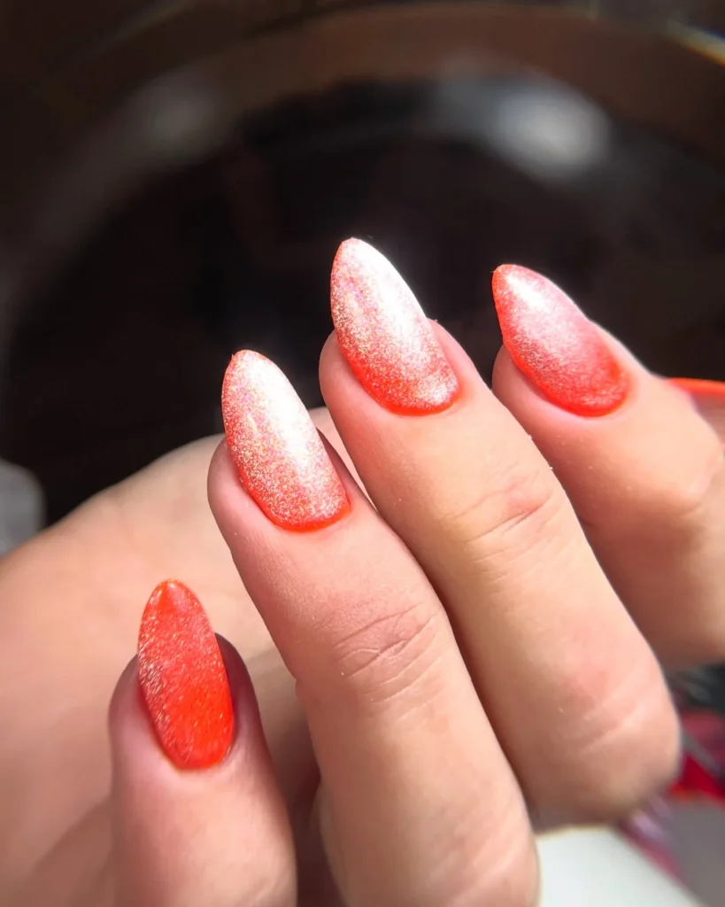 orange nails ideas 14