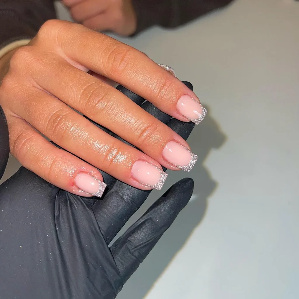 pink sparkly nails 11