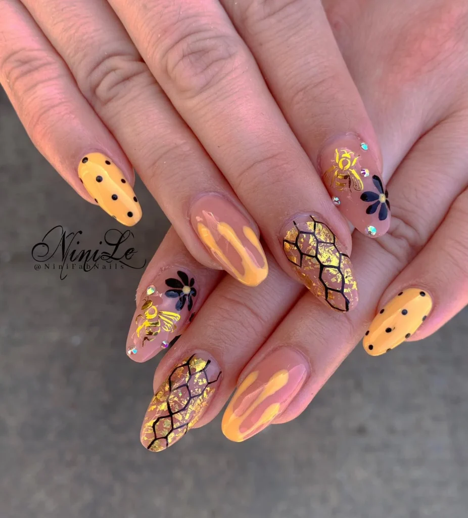 yellow nails ideas 4