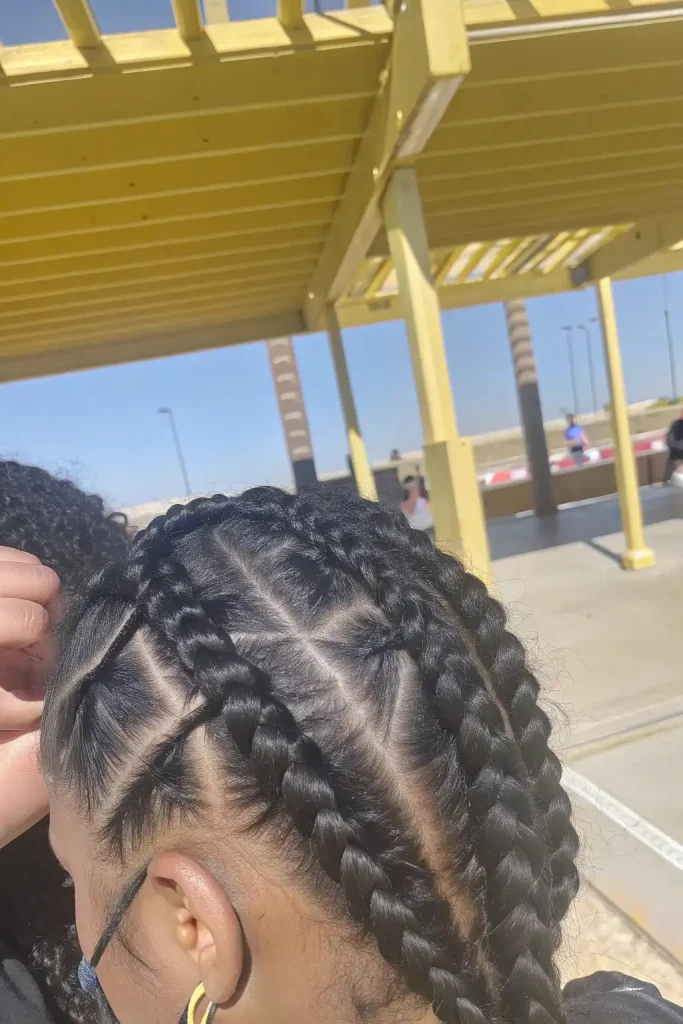 hair-braids-style-on-a-women-with-curly-hair