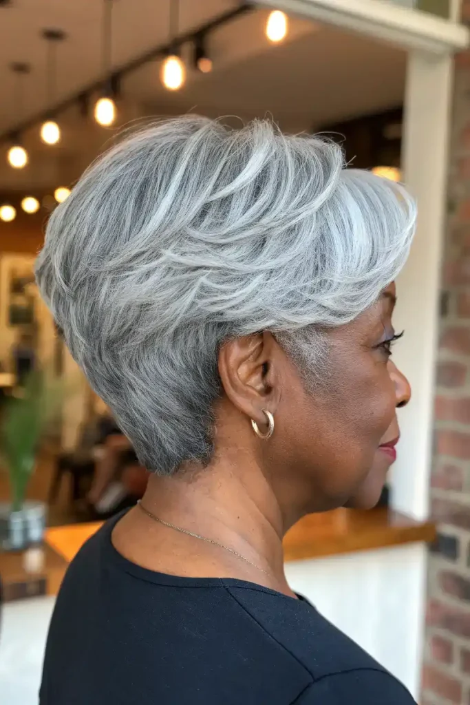 silver hair on dark skin women (3)