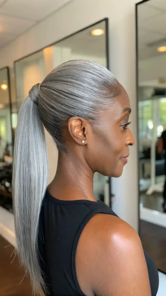 silver hair on dark skin women (5)