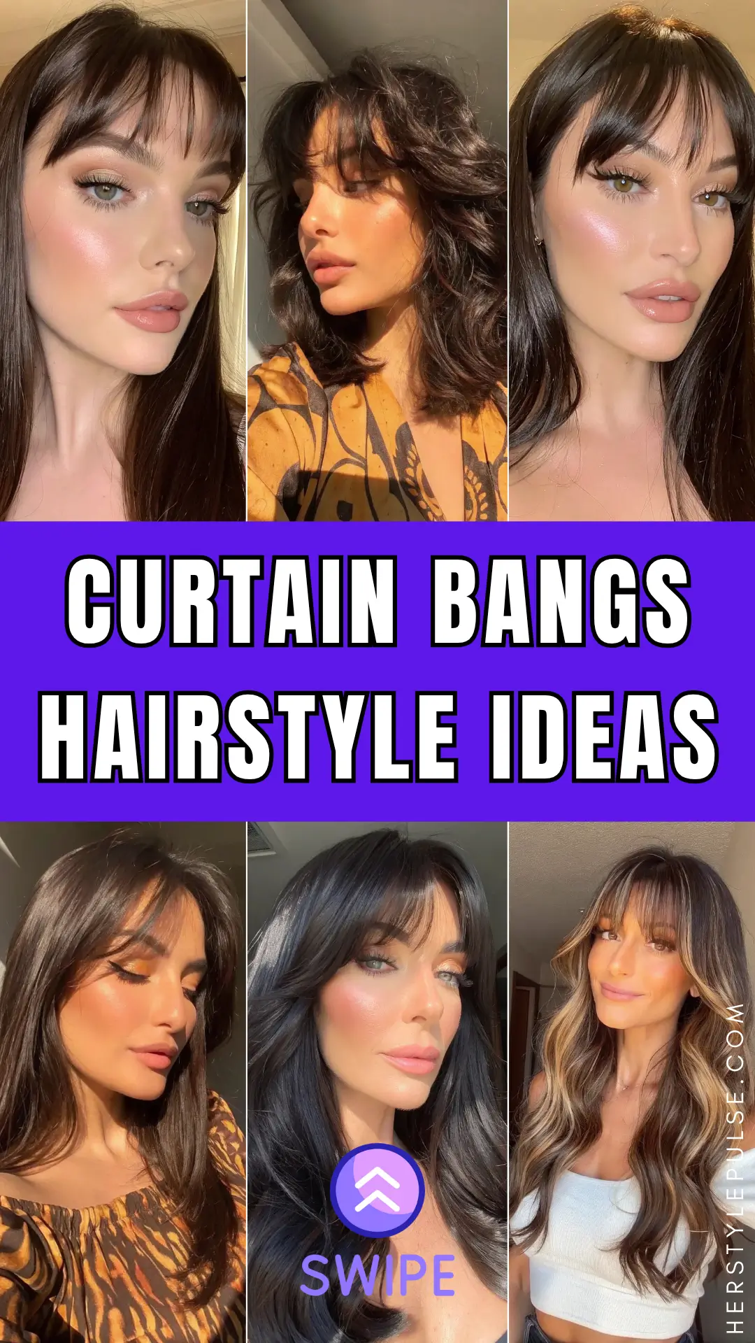 Curtain Bangs Hairstyle Ideas
