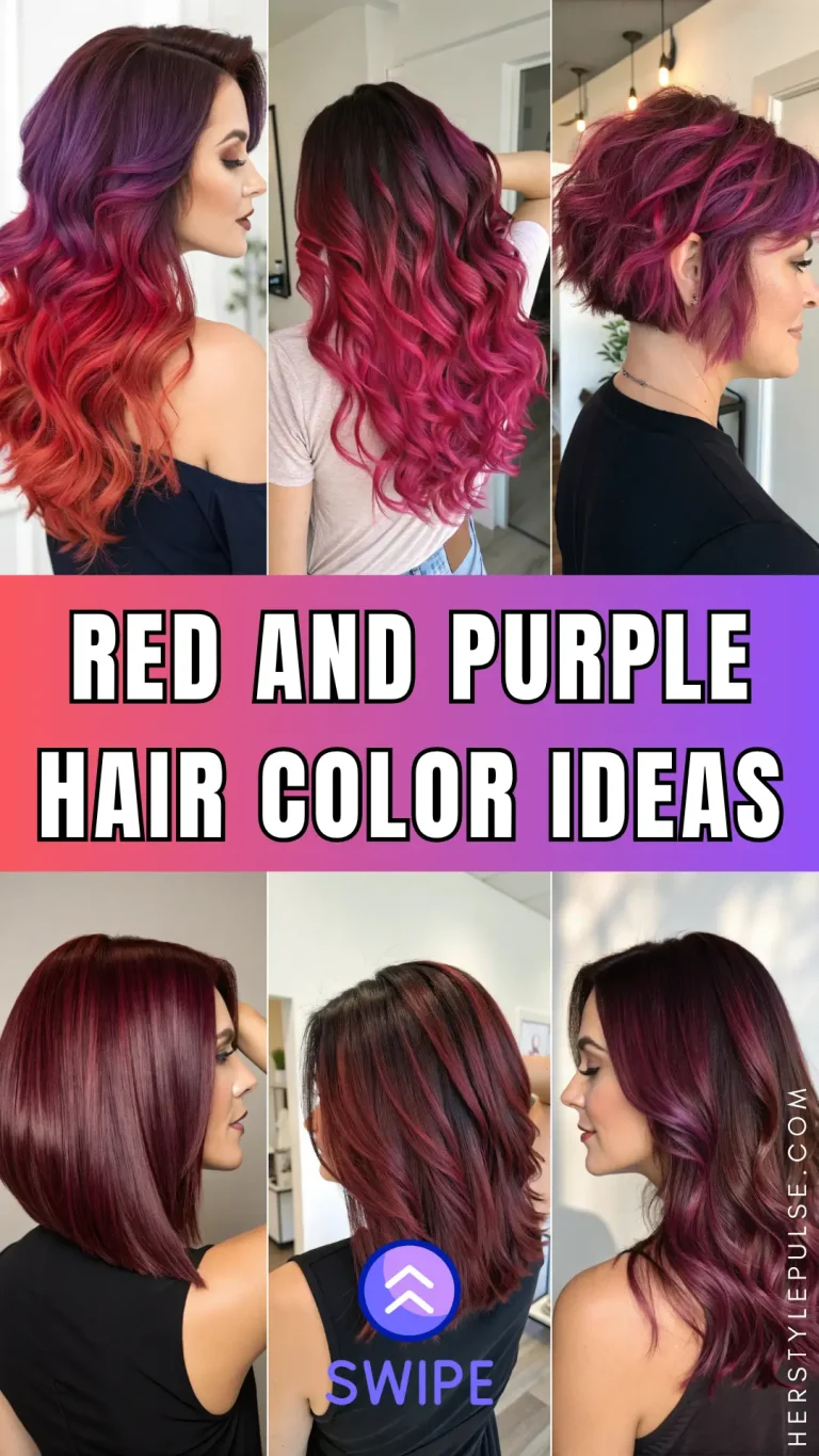 Red And Purple Hair COlor Ideas
