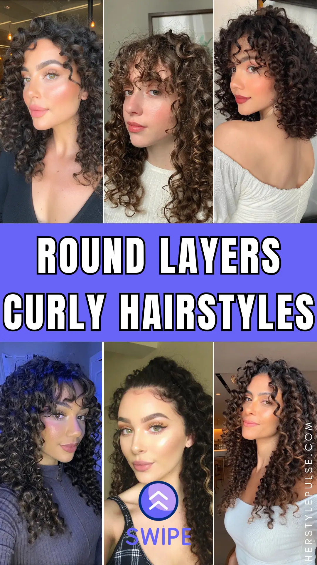 Round layers curly hAIR