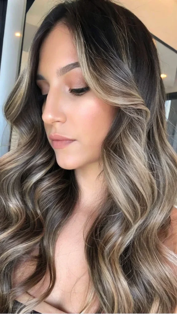 brown hair with blonde money piece (4)