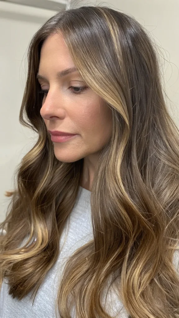 brown hair with blonde money piece (5)