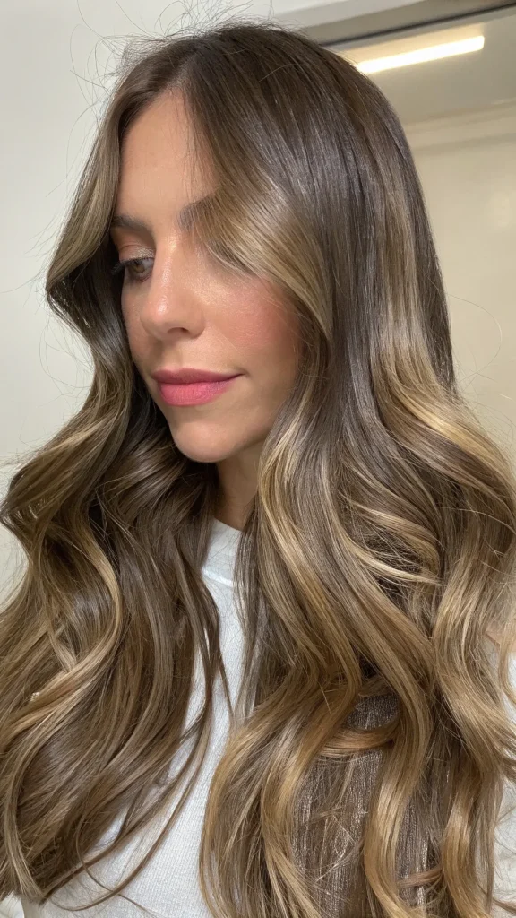 brown hair with blonde money piece (7)