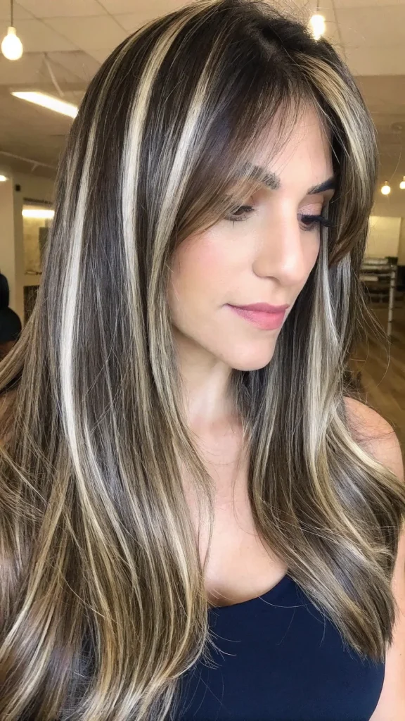 brown hair with blonde money piece (8)