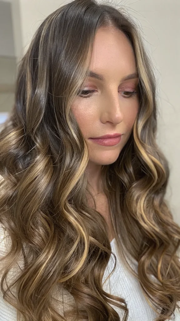 brown hair with blonde money piece (9)