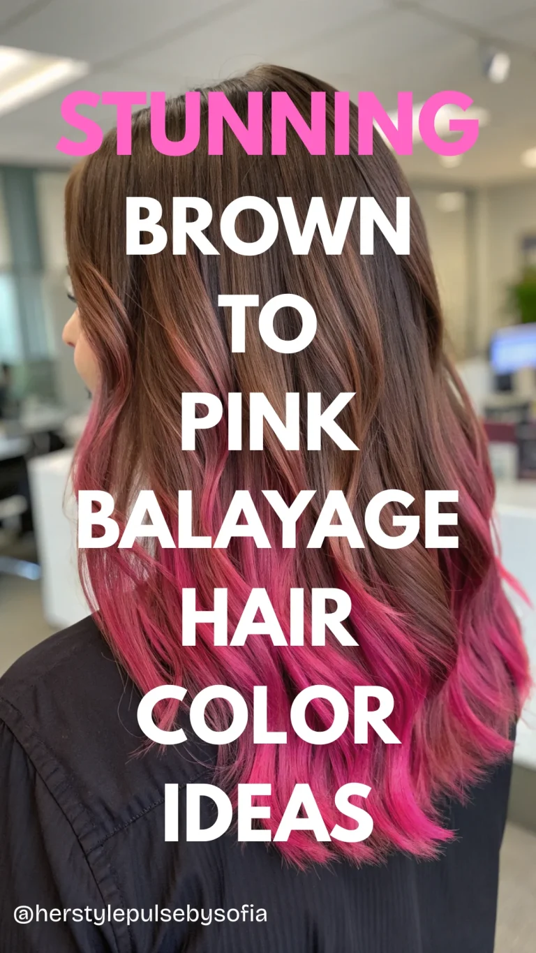 Brown to Pink Balayage Hair Color Ideas