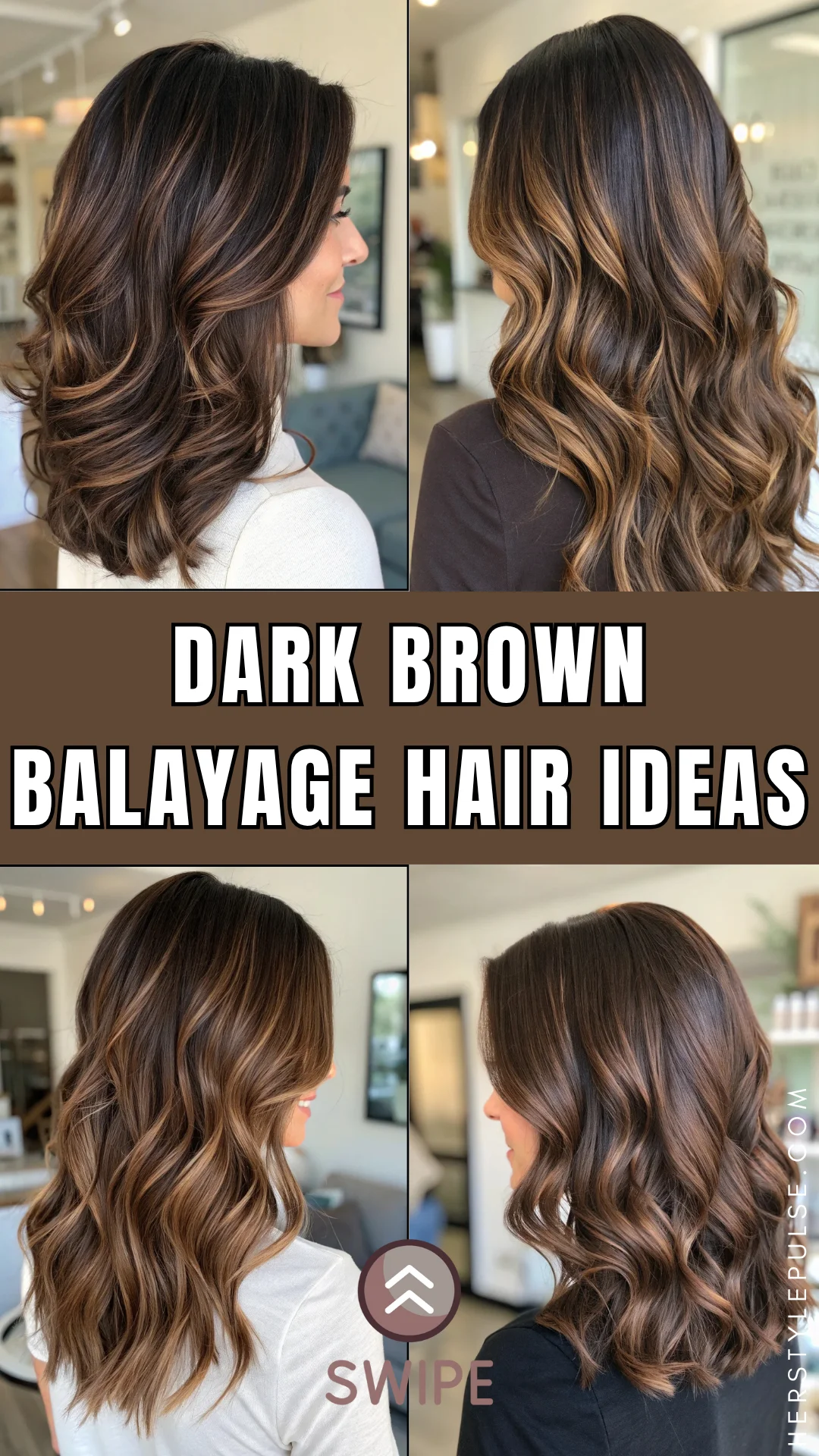 Dark Brown Balayage Hair Ideas