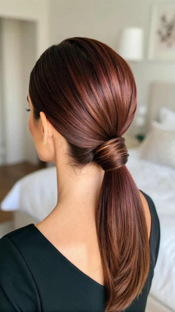 Dark Mahogany Brown Hair Color Idea (10)