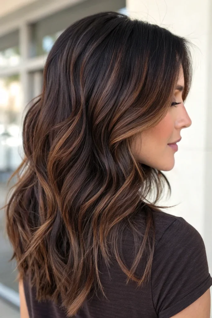 Dark Mahogany Brown Hair Color Idea (2)