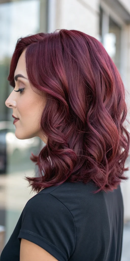 Dark Mahogany Brown Hair Color Idea (6)
