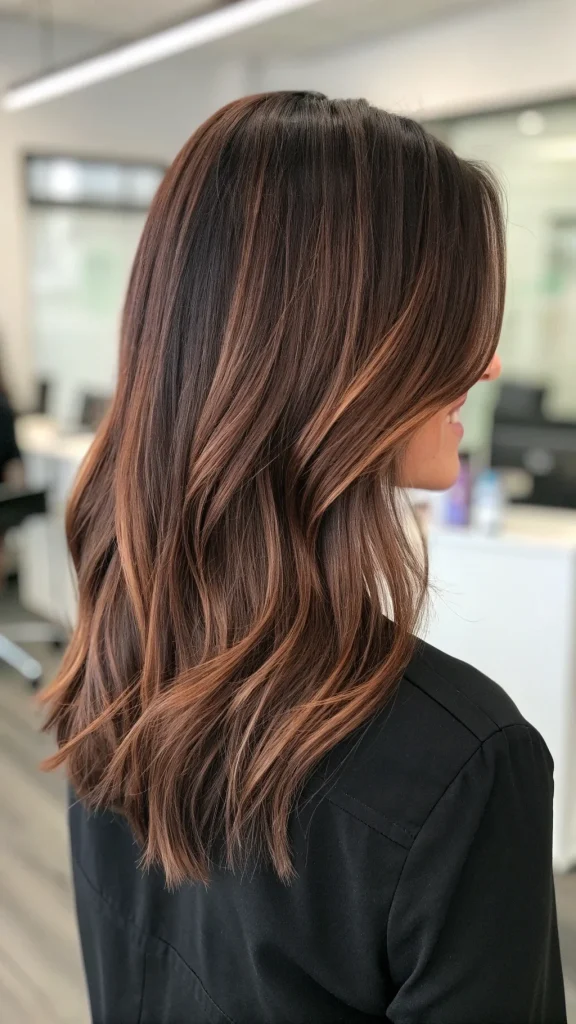 Dark Mahogany Brown Hair Color Idea (7)