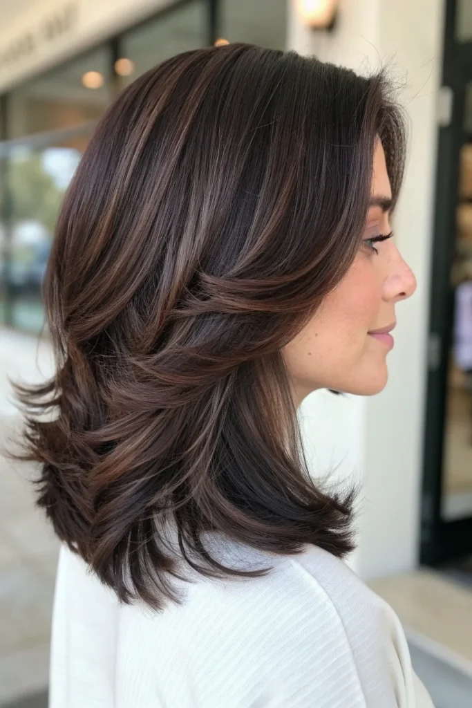 Dark Mahogany Brown Hair Color Idea (8)