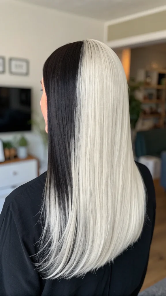Half And Half Hair Color ideas (1)