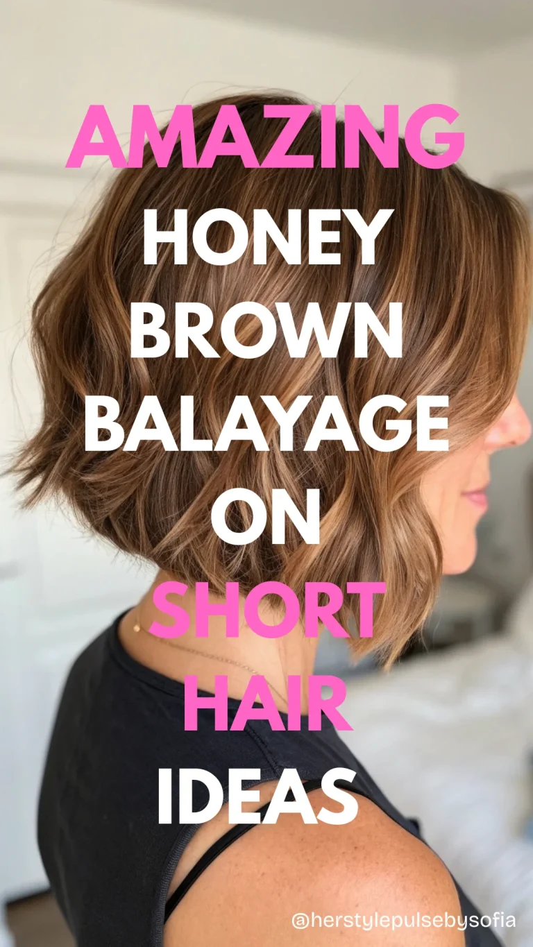 Honey Brown Balayage on Short Hair