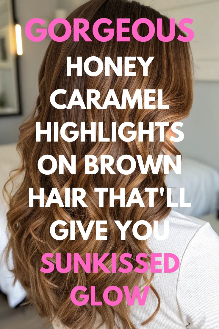 Honey Caramel Highlights On Brown Hair