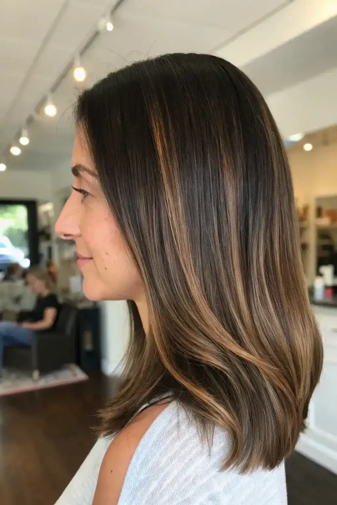 Honey Caramel Highlights on Brown Hair (14)