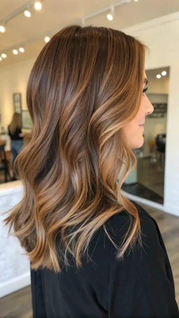Honey Caramel Highlights on Brown Hair (20)