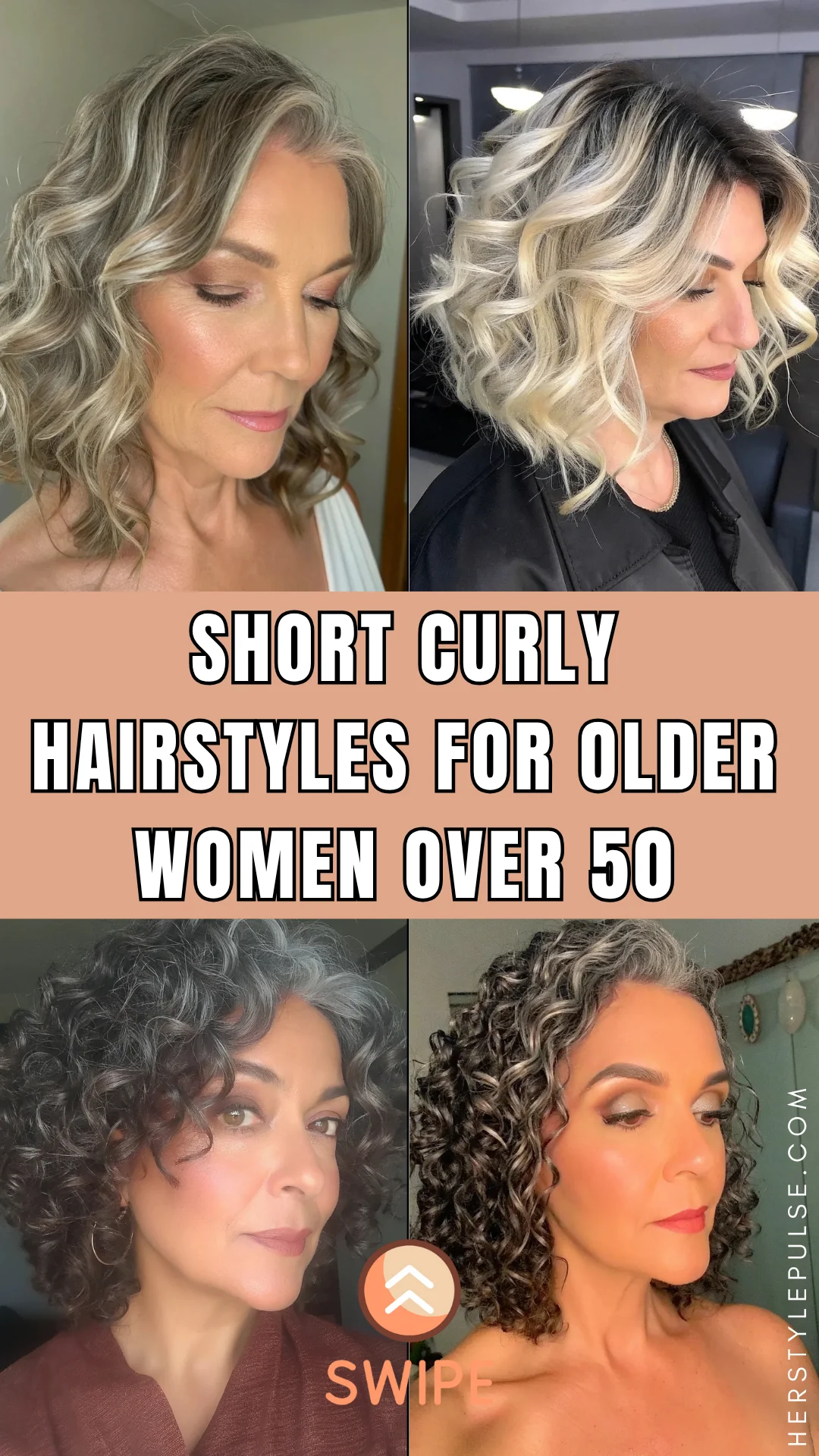 Short Curly Hairstyles for Older Women Over 50