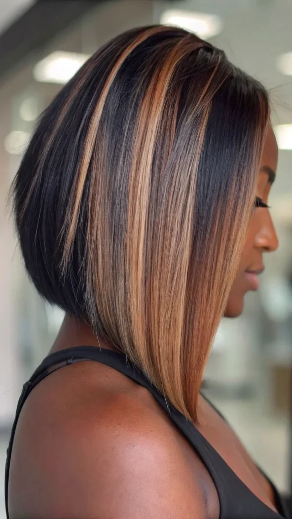 Textured Bob With Curtain Bangs (2)