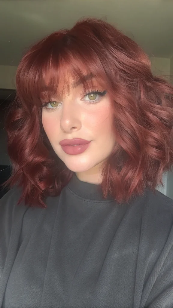 Textured Bob With Curtain Bangs (3)