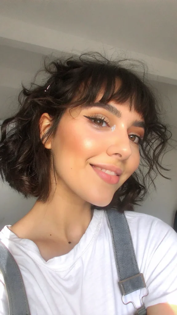 Textured Bob With Curtain Bangs (4)