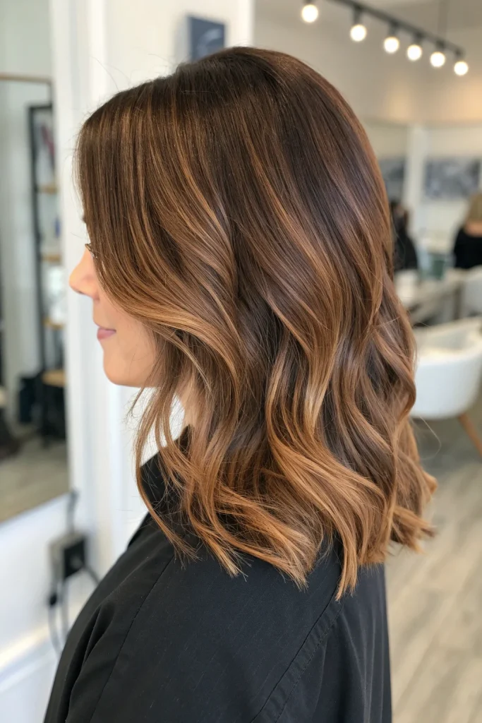 Warm Brown Hair Ideas for Pale Skin (5)
