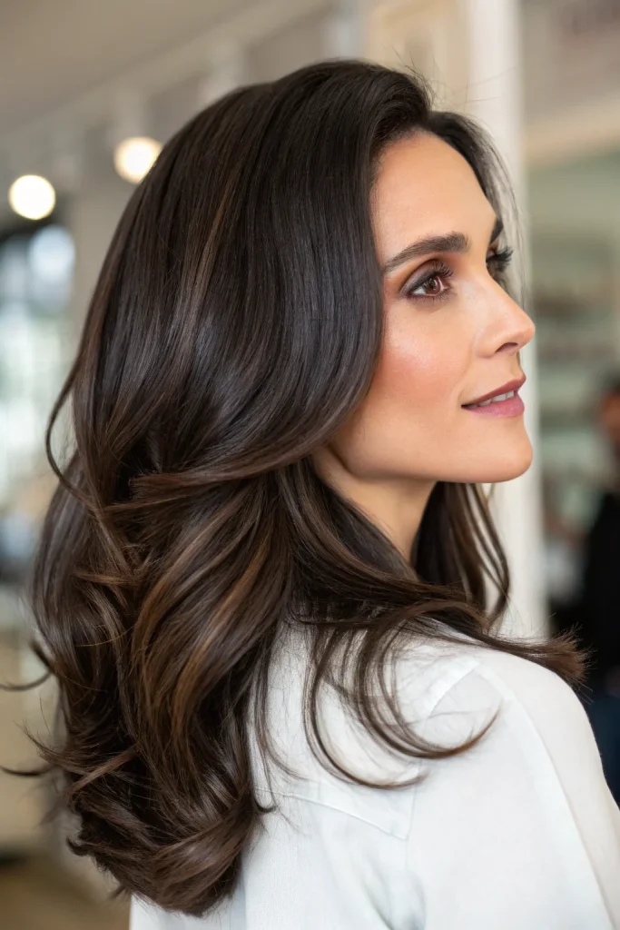 Warm Brown Hair Ideas for Pale Skin (8)