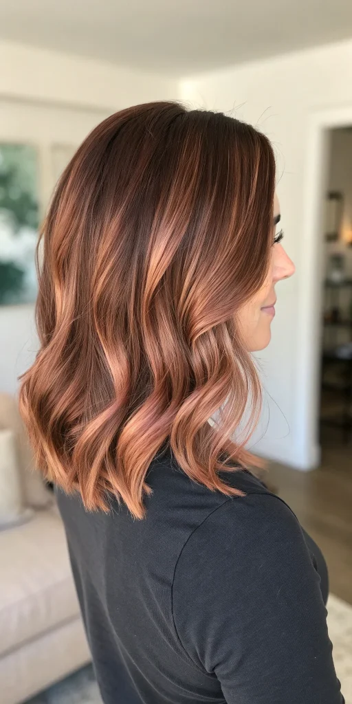 brown to pink balayage hair color (6)
