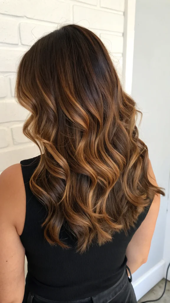 caramel highlights on brown hair (1)