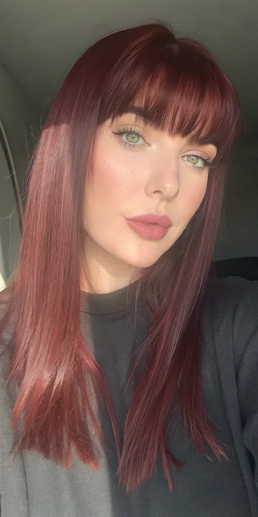 collarbone length hair with curtain bangs (6)