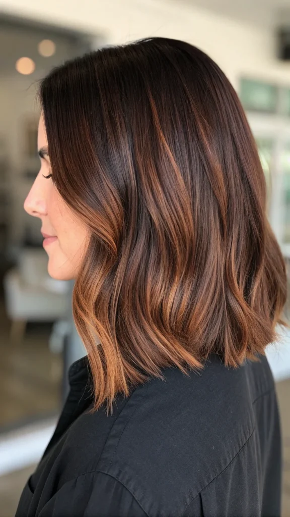 copper balayage brunette hair (1)