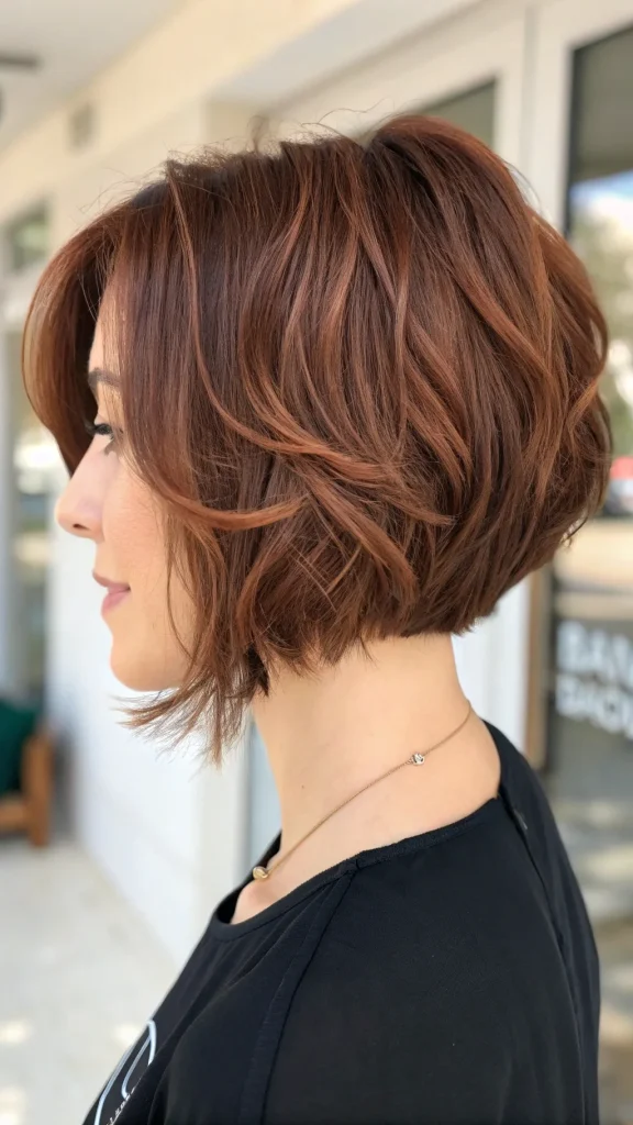 copper balayage brunette hair (10)