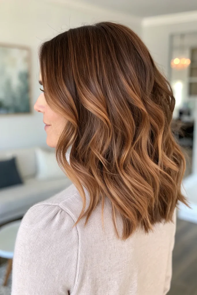 copper balayage brunette hair (2)