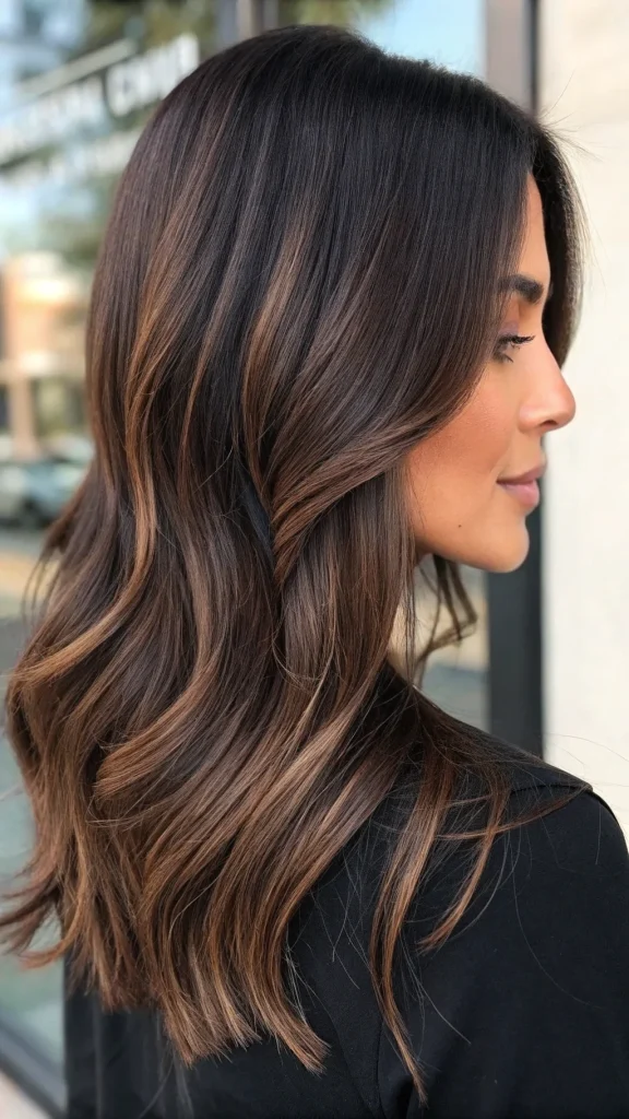 dark brown balayage hair (7)