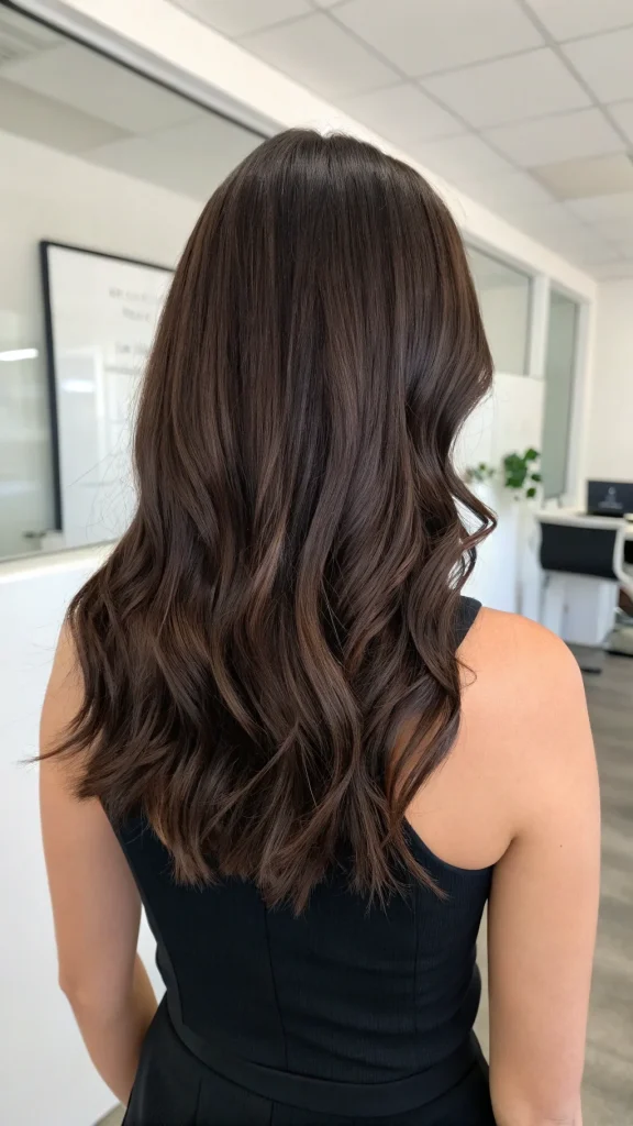 dark chocolate brown hair color idea (2)