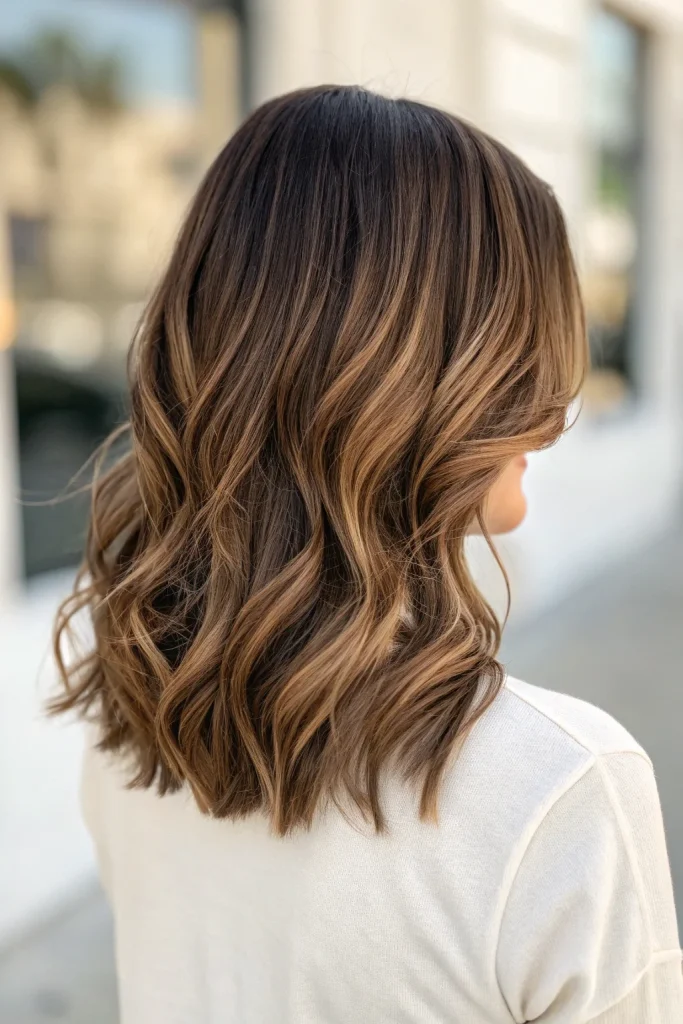fall hair color ideas for brunettes with highlights (2)